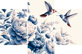 Tablou - Colibri deasupra florii (90x60 cm)