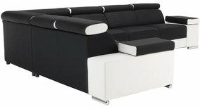 Colţar universal , alb/negru, MARBELA 2+3