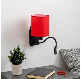 Lampă LED de perete Brilagi NUBILA 1xE27/25W/230V + LED/3W negru/roșu