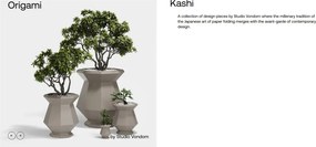 Ghiveci plante design decorativ modern exterior/interior ORIGAMI KASHI 62,5x62,5x80cm