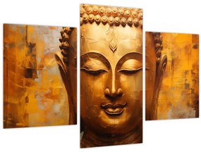 Tablou - Buddha, pictură în ulei (90x60 cm)