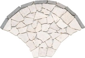 Mozaic din piatră naturală, evantai, bej, 0,98 m²