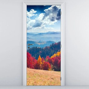 Fototapet pentru ușă - Peisaj colorat de toamnă (95x205cm)