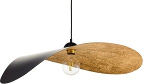 Lustră pe cablu LEAF 1xE27/15W/230V negru/auriu