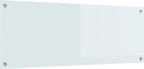 vidaXL Panou de bucătărie Alb 110 x 40 cm sticlă securizată