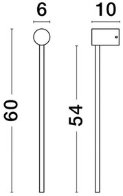 Aplica LED de perete design minimalist Synthesi alb