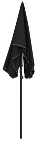 Umbrela de gradina cu stalp, negru, 200x130 cm Negru