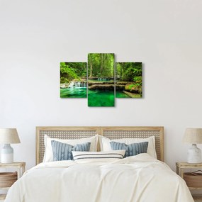 Tablou - Cascada verde (90x60 cm)