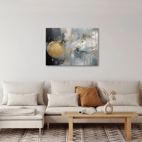 Tablou - Abstracție cu minge de aur (70x50 cm)