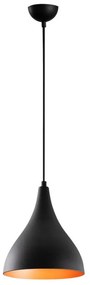 Lampa suspendata Elefant 525NOR1646, Metal, 22 cm, Design modern, Negru