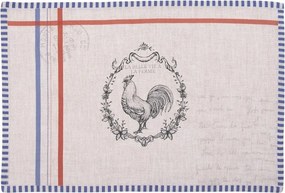Set 6 placemat din bumbac, bej, "La Belle Vie à la Ferme"