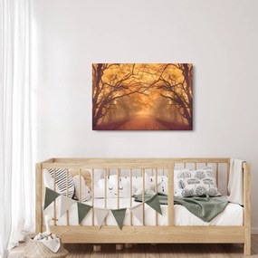 Tablou - Peisaj de toamnă cu drum (90x60 cm)
