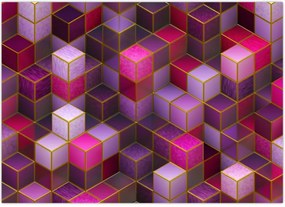 Tablou - Cuburi violet (70x50 cm)