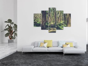 Tablou cu drum între copaci (150x105 cm)