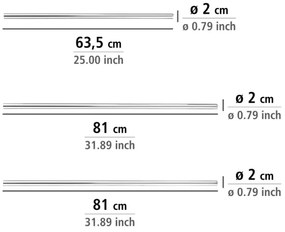 WENKO 19215100 - Suport pentru bară UNIVERSAL 2x2 cm crom/alb