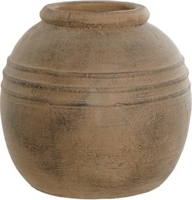 Vază decorativă tip bol, stil industrial minimalist, culoare gri natural, din ciment, „Cement”
