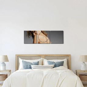 Tablou - Imaginea unei femei care face baie (cu ceas) (90x30 cm)