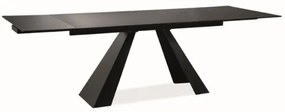 Masa de bucaterie Salvadore, 160 x 90 cm, neagra
