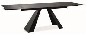 Masa de bucaterie Salvadore, 160 x 90 cm, neagra