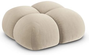 Taburet bej cu tapițerie din catifea Loretto – Cosmopolitan Design