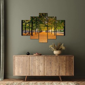 Tablou cu alee cu copaci în toamnă (150x105 cm)