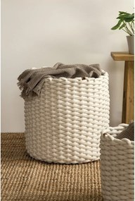 Coș de depozitare din material textil ø 40x40 cm Peach Skin Round XL – Bigso