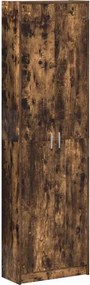 vidaXL Dulap cu raft Stejar fumuriu 55 x 25 x 189 cm Lemn compozit