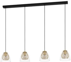 Lustră pe cablu Eglo 390038 JAZMINIA 4xE27/40W/230V auriu