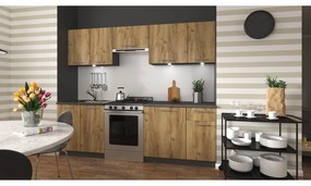 Set bucatarie moderna Daria 240, gri/stejar