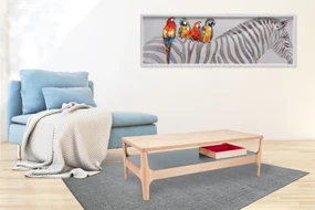 Masuta de cafea dreptunghiulara din lemn Addison 120x60x40 cm gri