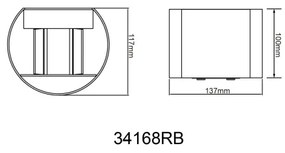Aplică LED de exterior VERONIKA 2xLED/3W/230V IP44 negru Globo 34168RB