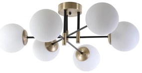 Plafonieră albă/aurie cu abajur din sticlă ø 15 cm Dolunay – Opviq lights