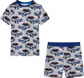 vidaXL Pijamale pentru copii cu mâneci scurte, gri, 104