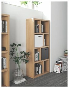Bibliotecă în culoare naturală cu aspect de lemn de stejar 70x159 cm Berlin – TemaHome