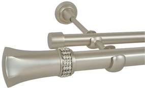 Galerie fara inele PLUTON CRYSTAL - 25/19 - crom mat (Alege marime: 300 cm)