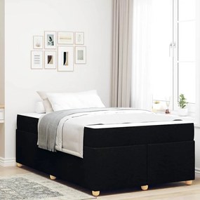 vidaXL Cadru de pat cu saltea Altele Negru 120 x 190 cm țesătură