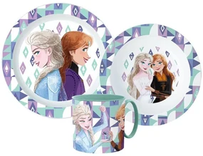 Disney Regatul de gheață Set de veselă Ice Magic, set micro plastic cu cană de 265 ml
