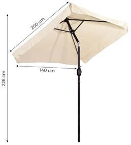 Umbrelă de grădină bej 200 x 140 cm