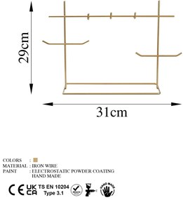 Suport bijuterii TK-007 Auriu 31x29x13 cm