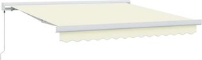 vidaXL Cortina Retractabilă Crem 300 x 250 cm Stofă și Metal