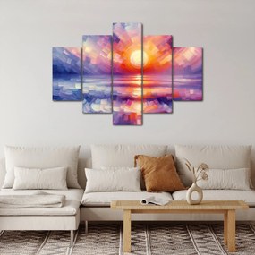 Tablou - Apus de soare artistic colorat (150x105 cm)