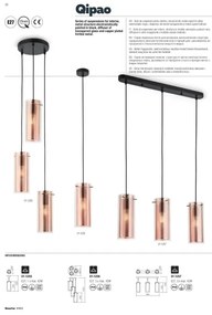 Redo 01-1257 - Lustră pe cablu QIPAO 3xE27/60W/230V