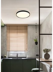 Plafonieră neagră-albă LED ø 47 cm Spacy – Trio