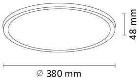 Plafonieră LED WOODY LED/24W/230V d. 38 cm