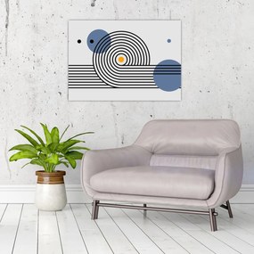 Tablou pe sticlă - Abstracție minimalistă N⁰1 (70x50 cm)