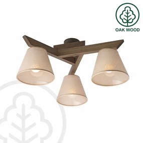 Brilagi - Lustră aplicată LED ANTHONY 3xE14/40W/230V stejar-nuc/bej