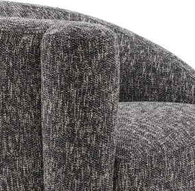 Fotoliu pivotant design elegant LUX Colin left, cambon negru 115434 HZ