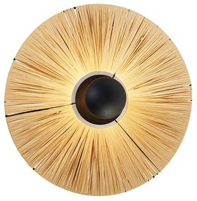 Aplică rustică neagră cu frânghie 45 cm - Leia