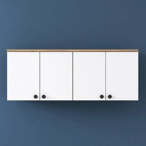 Dulap de perete Bany Walnut and White