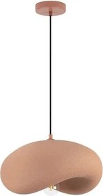 Lustra suspendata cu textura granulata Bambel rosu caramiziu